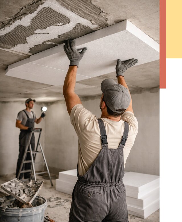 Утепление потолка пенопластом в Петергофе от 4707 руб/м2 — недорого и быстро | ОТДЕЛОЧНИК-Птф