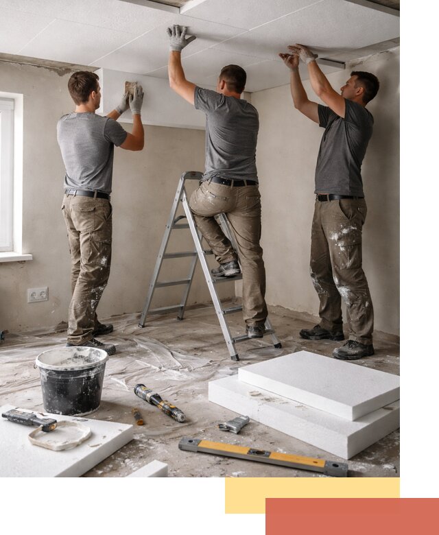 Утепление потолка пенопластом в Петергофе быстро и качественно