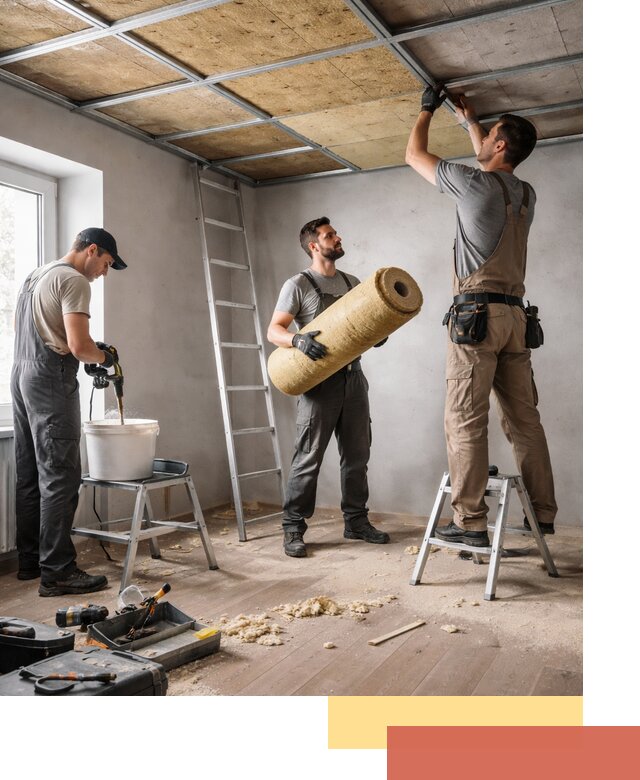 Шумоизоляция потолка в Петергофе: профессиональный монтаж и отделка